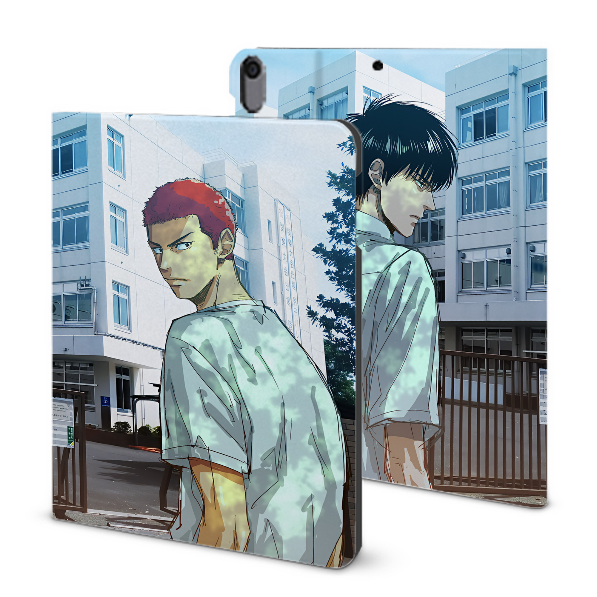 （画像用） SLAM DUNK／スラムダンク IPad ケース ブック型 PUレザー TPU 耐衝撃 軽量 薄型 ペン収納なし 全面保護 IPad 各モデル対応